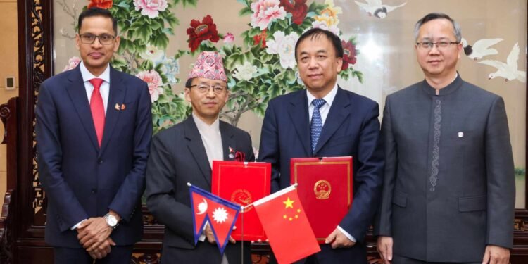 नेपाल र चीनबीच बीआरआई सहकार्यको फ्रेमवर्कमा हस्ताक्षर