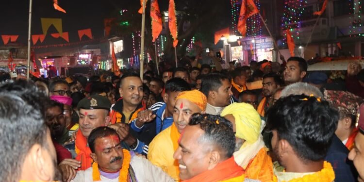 सीताराम विवाह पञ्चमी- अयोध्याबाट जन्ती मटिहानी पुग्दा भव्य स्वागत, आज जनकपुरधाम आइपुग्ने