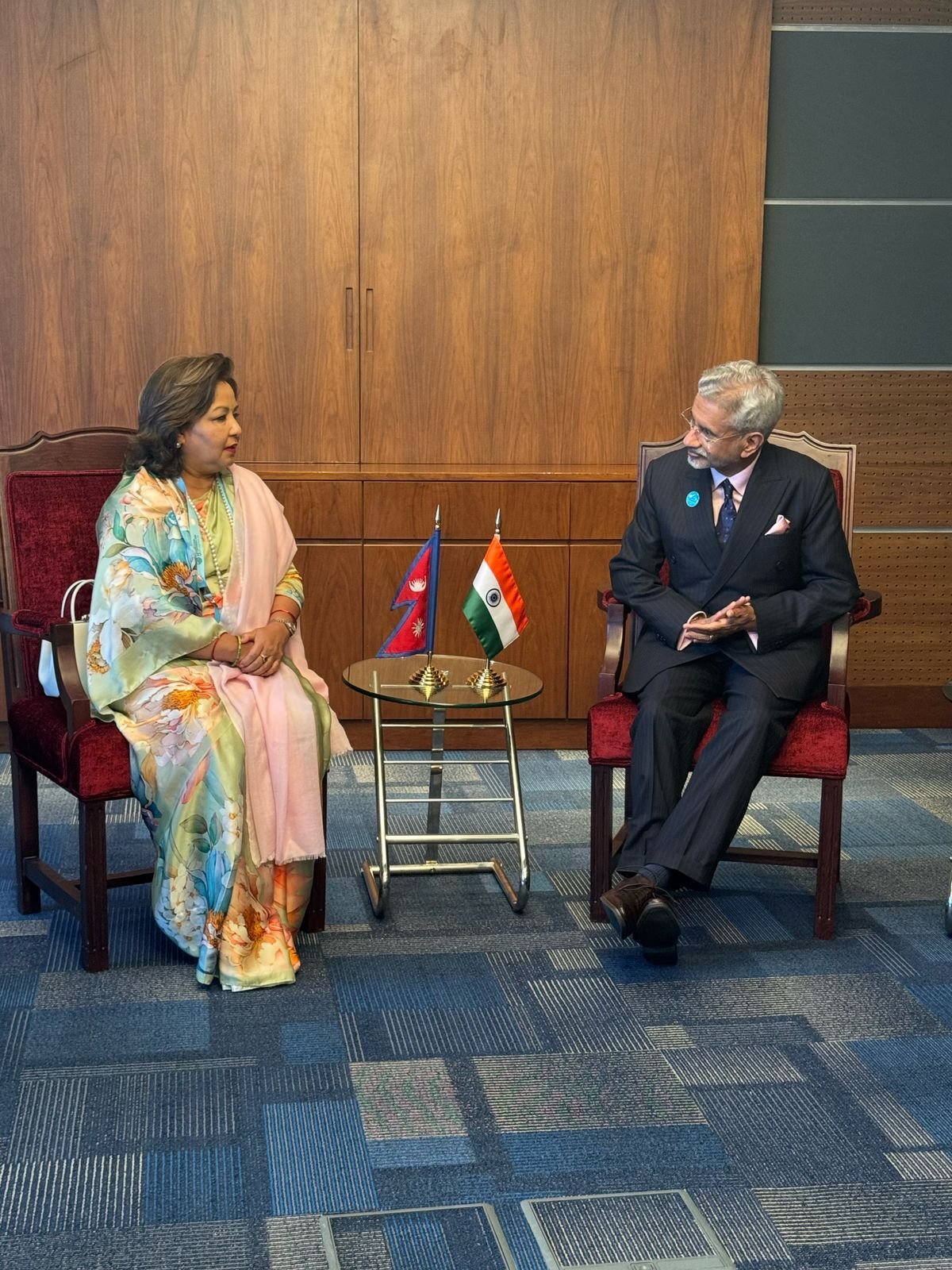 परराष्ट्रमन्त्री डा देउवा र भारतीय विदेशमन्त्री डा एस जयशंकरबीच भेटवार्ता