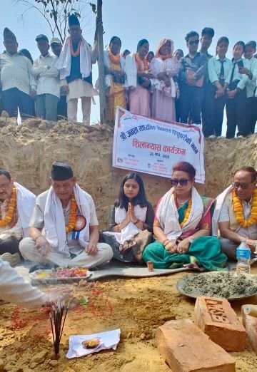 भारतीय सहयोगमा सप्तरीमा विद्यालय भवन निर्माण सुरु