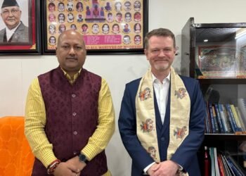 मुख्यमन्त्री सिंह र एसडिसीका डेपुटी चिफ अफ मिसन मेयरबीच भेट