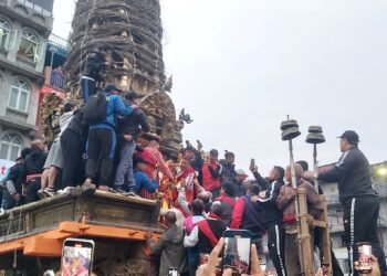 रातो मच्छिन्द्रनाथलाई विधिपूर्वक रथारोहण गरियो