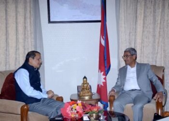 गृहमन्त्री लेखक र भाजपा विदेश विभाग प्रमुख चौथाईवालेबीच भेटर्वार्ता