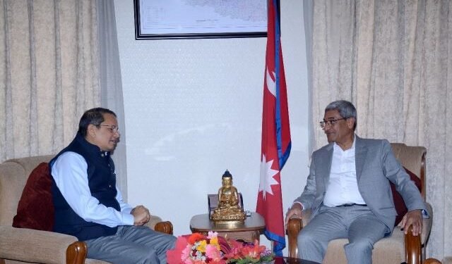 गृहमन्त्री लेखक र भाजपा विदेश विभाग प्रमुख चौथाईवालेबीच भेटर्वार्ता