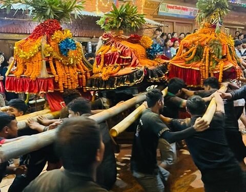 चाँगुनारायण मन्दिरमा रथ जात्रा