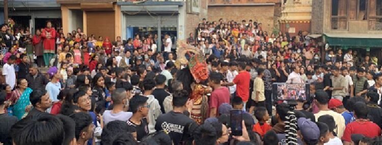 ऐतिहासिक बनेपामा नवदुर्गा जात्राको रौनक, ‘ङा–लाकेगु’ मुख्य आकर्षण