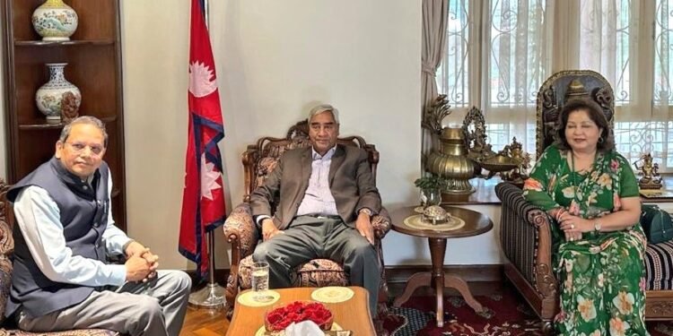 सभापति देउवा र भाजपा विदेश विभाग प्रमुख चौथाईवालेबीच भेटवार्ता