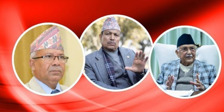 राजावादीको उद्दण्ड बनेपछि मिले ओली, माधव र भीम !