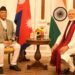 प्रधानमन्त्री ओली र भारतका प्रधानमन्त्री मोदीबीच भेटवार्ता