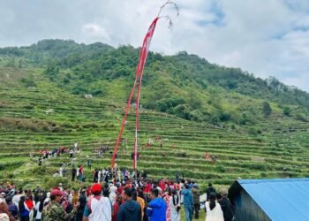 म्याग्दीमा भूमेपूजापछि ‘लिङ्गो जुधाउने’ अनौठो परम्परा