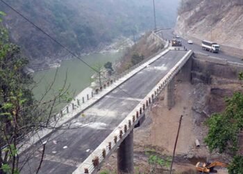 पोखरामा निर्माणाधीन ‘सिग्नेचर’ पुलको काम सुस्त, ठेक्का अवधि सकिन चार महिना बाँकी