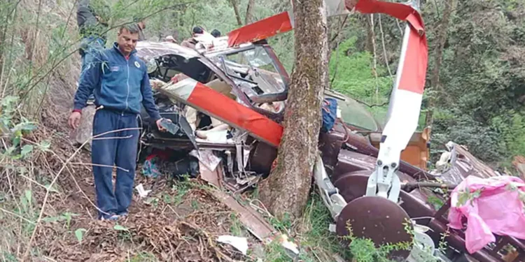 भारतको उत्तराखण्डमा हेलिकप्टर दुर्घटना, पाँच जनाको मृत्यु