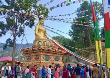 भुइँचालो डाँडामा ३० फिटको बुद्ध प्रतिमा निर्माण
