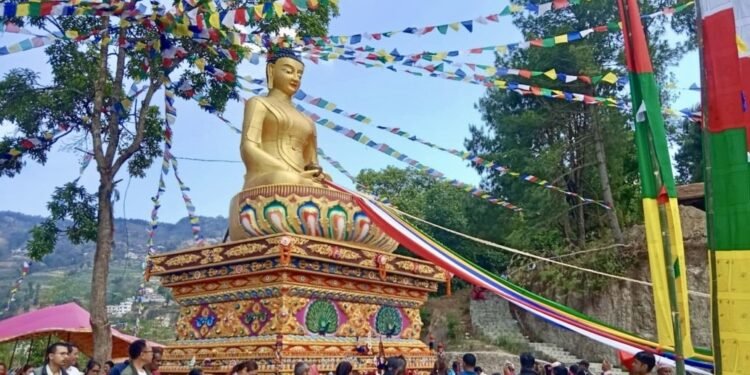 भुइँचालो डाँडामा ३० फिटको बुद्ध प्रतिमा निर्माण