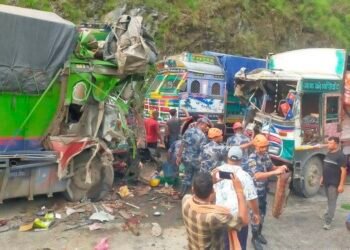 दुईवटा ट्रक एकआपसमा ठोक्किंदा सात जना घाइते