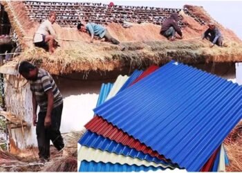 उन्नाइस विपन्न परिवारलाई घर छाउन जस्तापाता सहयोग