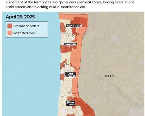 इजरायलद्दारा गाजाको ७० प्रतिशत भु भाग ‘नो गो जोन’ घोषणा, २० लाख प्यालेस्टाइनी विस्थापित गराइने