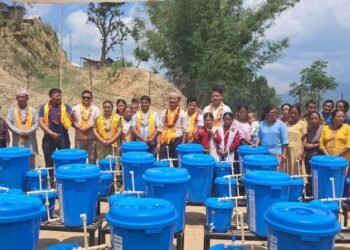 स्वच्छ पानी उपभोग गराउन ‘बायो स्याण्ड फिल्टर’ वितरण