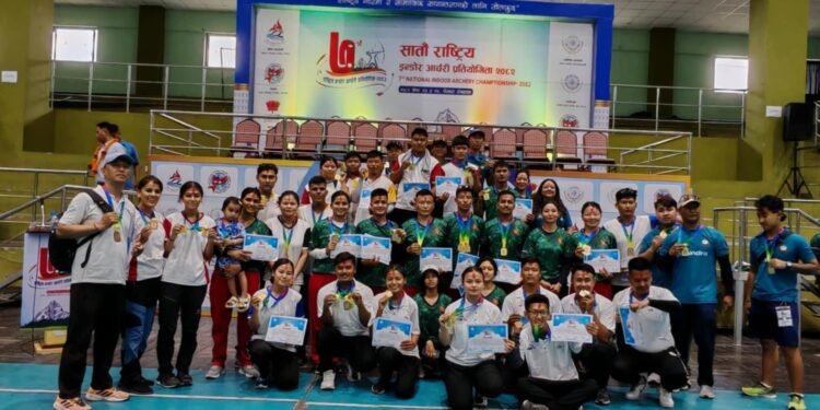 राष्ट्रिय आर्चरी च्याम्पियनसिपमा तिलक र आयशालाई स्वर्ण पदक