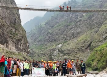 मर्स्याङ्दी नदीमा मनसुन विपद् उद्धार अभ्यास