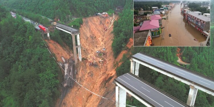 चीनमा बाढीबाट ८० हजार बढी मानिस विस्थापित