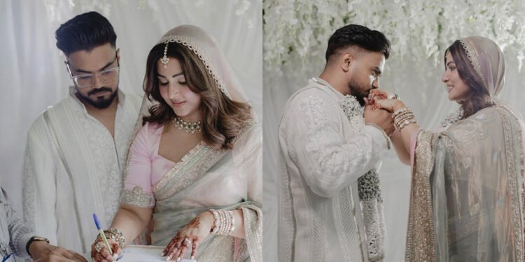 प्रेमी रकीसँग विवाहबन्धनमा बाँधिइन् अभिनेत्री हिना खान