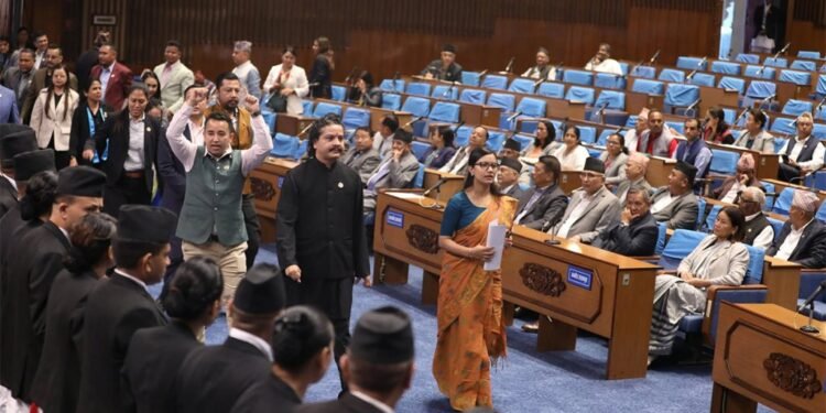 रास्वपा र राप्रपा प्रतिनिधिसभा बैठकबाट बाहिरिए, भिजिट भिसा प्रकरणको छानबिनमा असन्तुष्टि