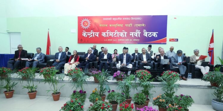 एमाले केन्द्रीय कमिटी बैठकमा केन्द्रीय सदस्यले धारणा राख्ने क्रम जारी
