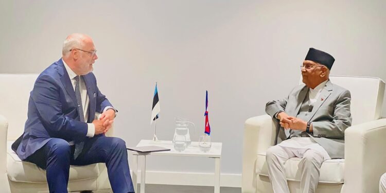 प्रधानमन्त्री ओली र स्तोनियाका राष्ट्रपतिबीच भेटवार्ता