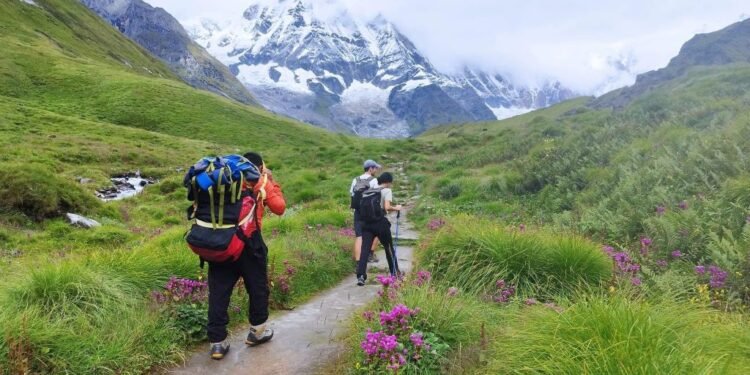 मनसुन याममा अन्नपूर्ण आधार शिविरमा पर्यटक भरिभराउ