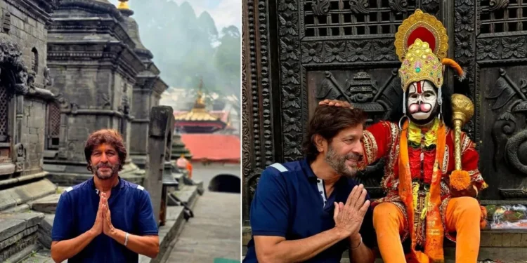 बलिउडका चर्चित अभिनेता चंकी पाण्डेले गरे पशुपतिनाथ मन्दिरको दर्शन