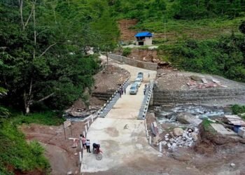 भोजपुरको चिरखुवा खोलामा पक्की निर्माण