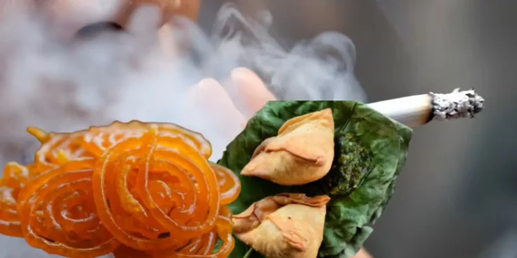 जलेबी, समोसा र लड्डु चुरोट जत्तिकै खतरनाक