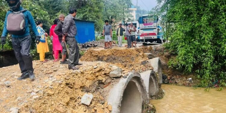 बनेपा–ताथली सडक पुनः अवरुद्ध
