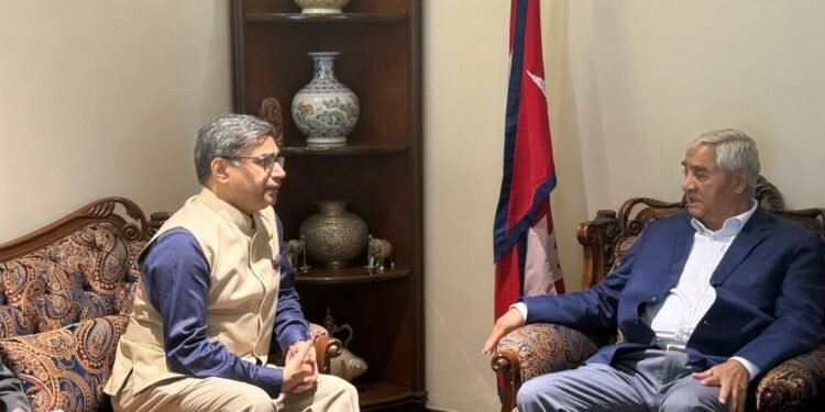 कांग्रेस सभापति देउवासँग भारतीय विदेश सचिवको भेटवार्ता