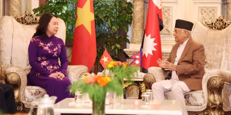 प्रधानमन्त्री ओली र भियतनामकी उपराष्ट्रपतिबीच भेटवार्ता