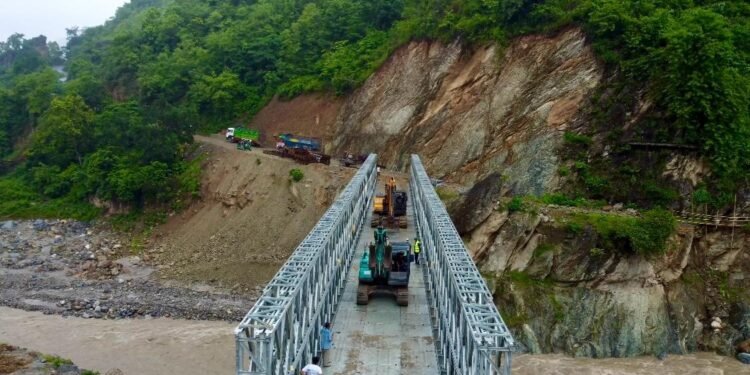 हेंवा खोलामा ‘मोडुलर बेलिब्रिज’ जडान