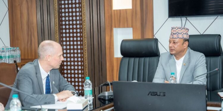 ऊर्जामन्त्री खड्कासँग एमसिसीका सहायक उपाध्यक्ष विङ्गलको शिष्टाचार भेट