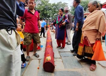 इन्द्रजात्राको लिङ्गो नगर प्रवेश