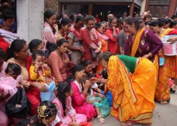 बनेपामा एक सय २३ वर्ष पूरानो ‘कन्या–पूजा’