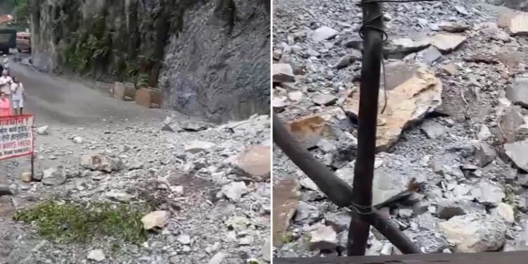 सुख्खा पहिरोले पृथ्वी राजमार्ग अवरुद्ध