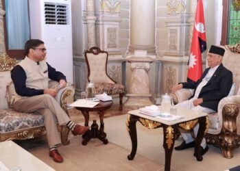 प्रधानमन्त्रीसँग भारतीय विदेश सचिव मिश्रीको शिष्टाचार भेट