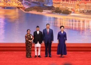 प्रधानमन्त्री ओली चीनका राष्ट्रपति सीद्वारा आयोजित स्वागत समारोहमा सहभागी
