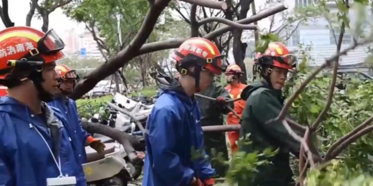 चीनमा आँधीबाट १ लाख भन्दा बढी प्रभावित