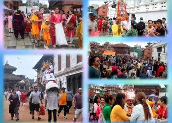 गाईजात्राका अवसरमा राजधानीका टोलटोलबाट सांस्कृतिक झाँकी