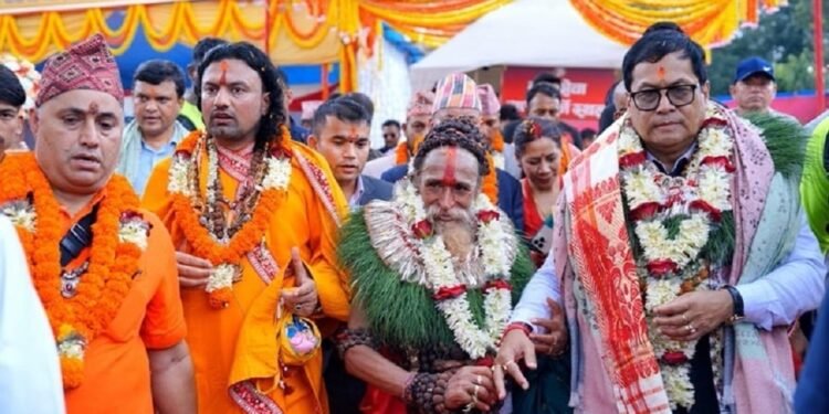 कालीबाबाको महायज्ञमा सहभागी हुन भारतीय मन्त्री सोनोवाल काठमाडौंमा