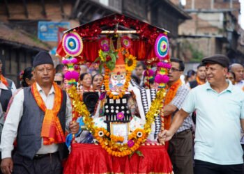 तस्विरमा हेर्नुहाेस्, भक्तपुरकाे गाईजात्रा
