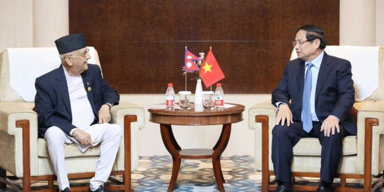 प्रधानमन्त्री ओली र भियतनामका प्रधानमन्त्री चिङबीच भेटवार्ता