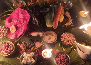 नेवार समुदायले चथा पर्व मनाउँदै