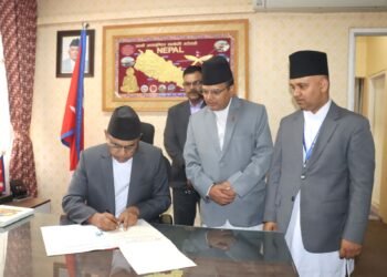 उद्योगमन्त्री सिन्हाद्वारा पदबहाली, पुनःनिर्माणमा देशमै उत्पादित सामाग्रीको प्रयोग गर्न निर्देशन